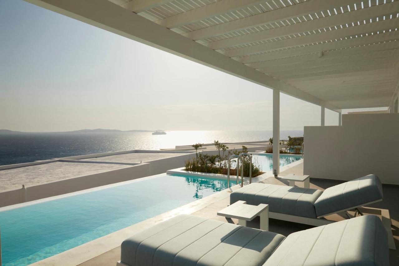 Epic Blue Mykonos Hotel Houlakia  ภายนอก รูปภาพ